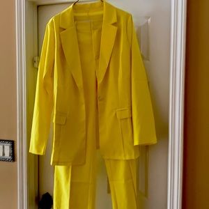 Yellow Pants Suit